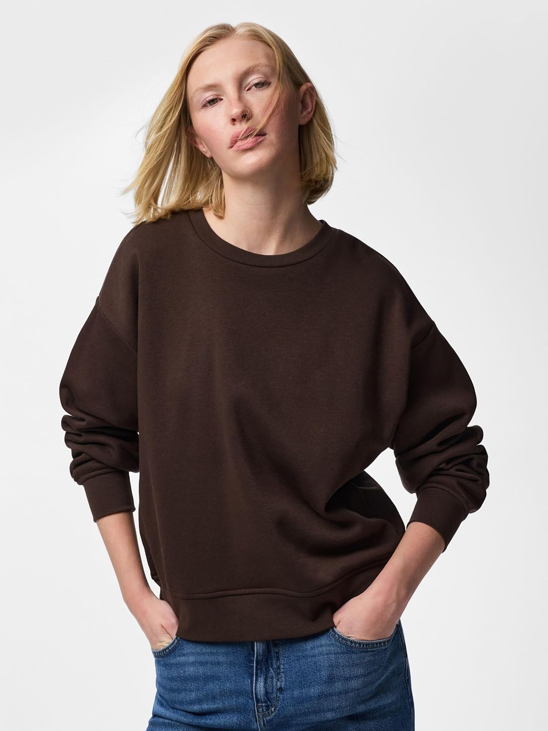 Detalle 2 de Maillot de survêtement femme Pieces Pcchilli Ls Sweat Noos BC à col rond