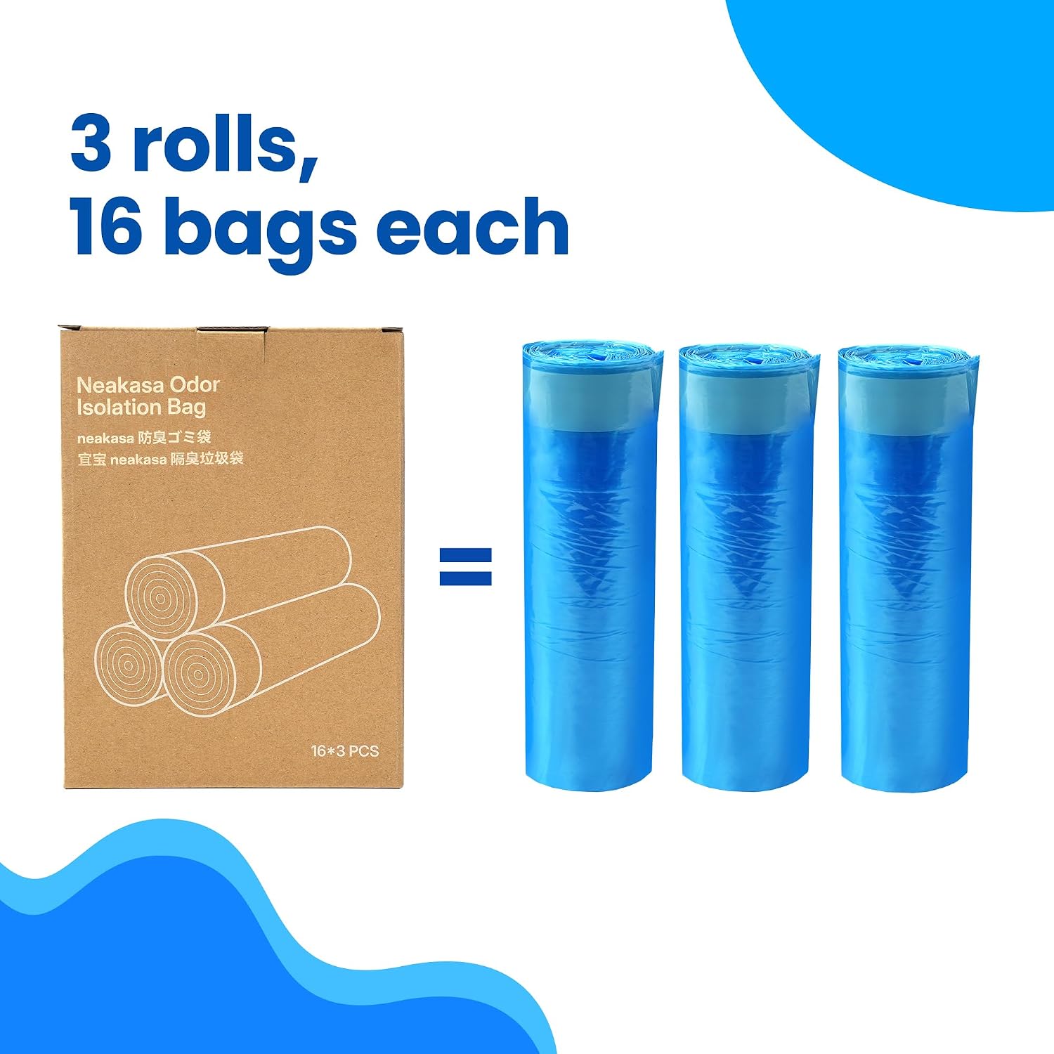 Thumbnail 5 de Neakasa Cat Litter Waste Bags, 3 Rolls