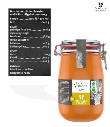 Detalle 2 de Solling Bio Aceite de Palma 1000 ml 🌴