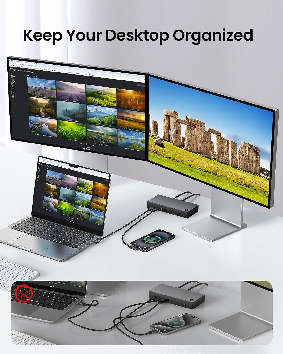 Thumbnail 2 de Silkland Long Right Angle 40Gbps USB4 Cable (10ft/3m) for Thunderbolt 4, 5K/4K@60Hz + 240W Charging