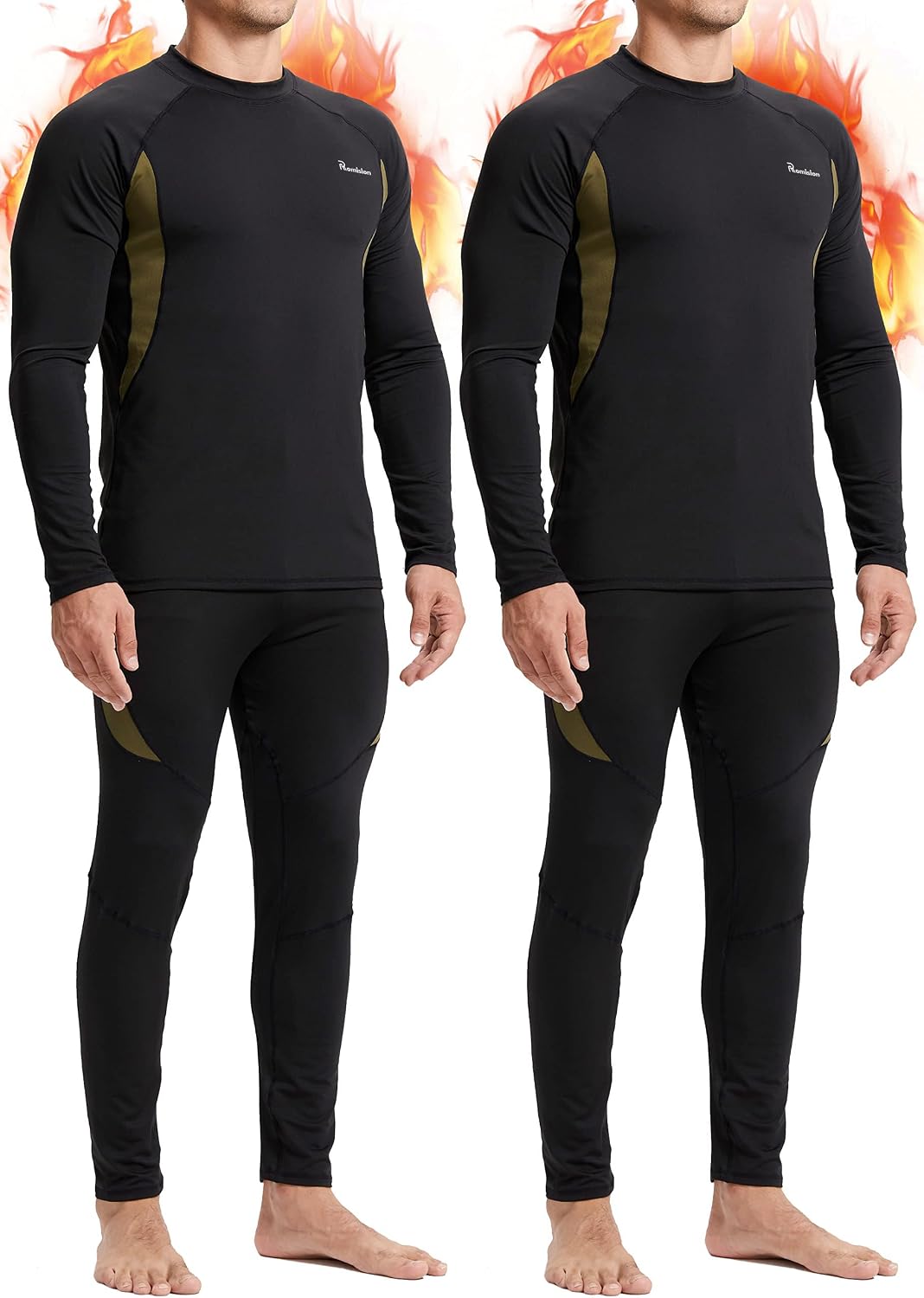 Detalle de romision 2 Pack Thermal Underwear Base Layer Set