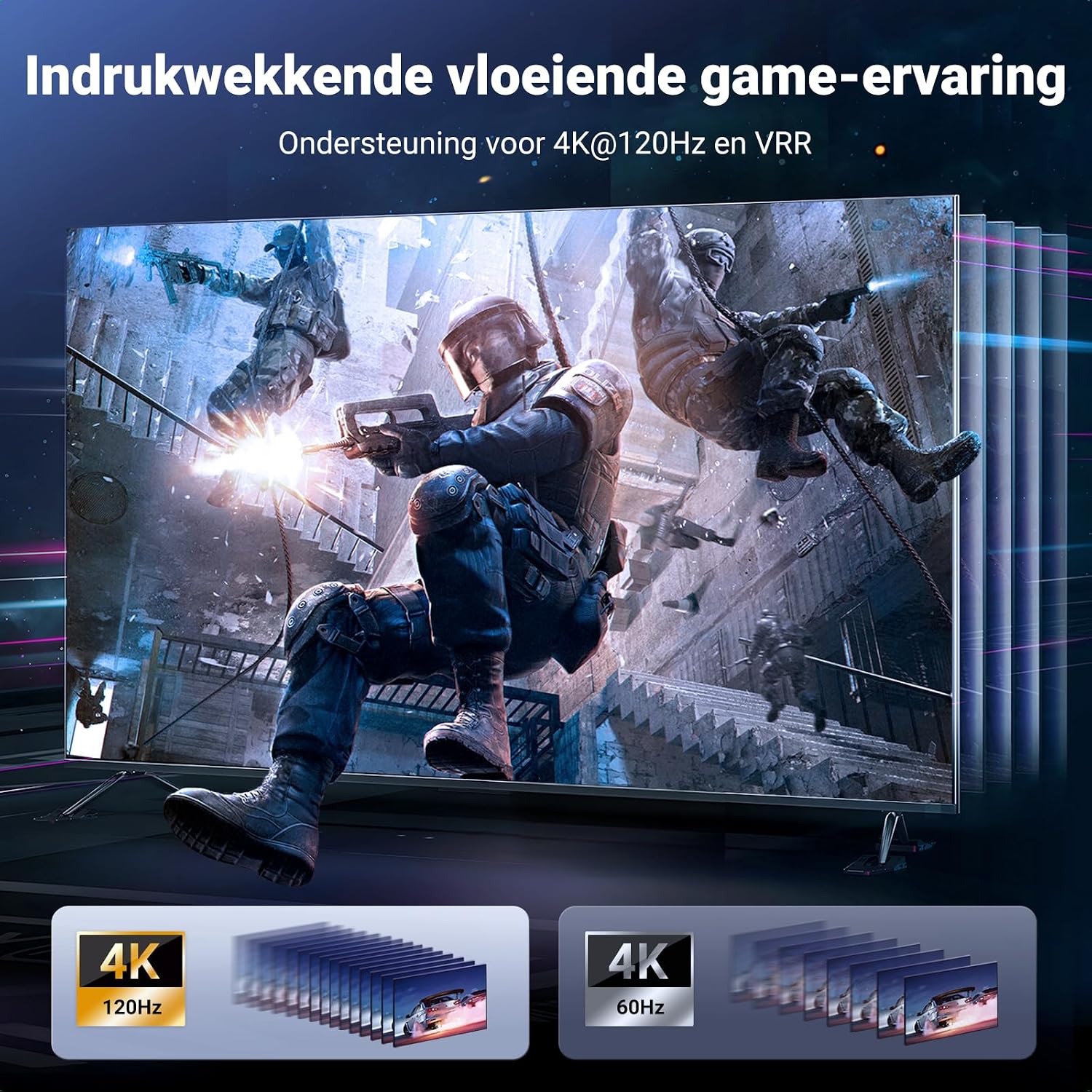 Thumbnail 4 de UGREEN HDMI 2.1-switch, bidirectioneel, 8K@60Hz en aluminium behuizing