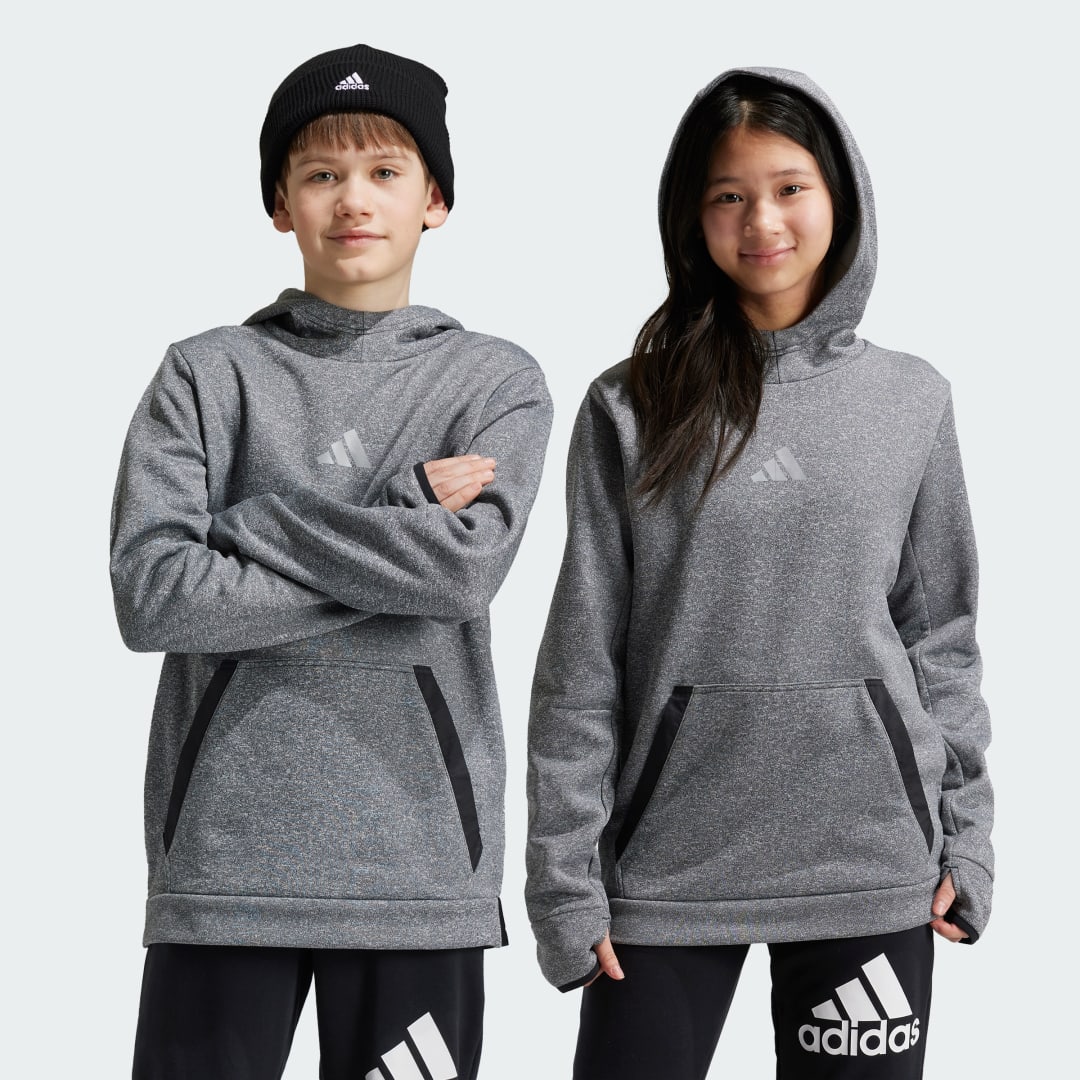 Detalle de Sudadera con capucha Fleece (Adolescentes) – Adidas, negro