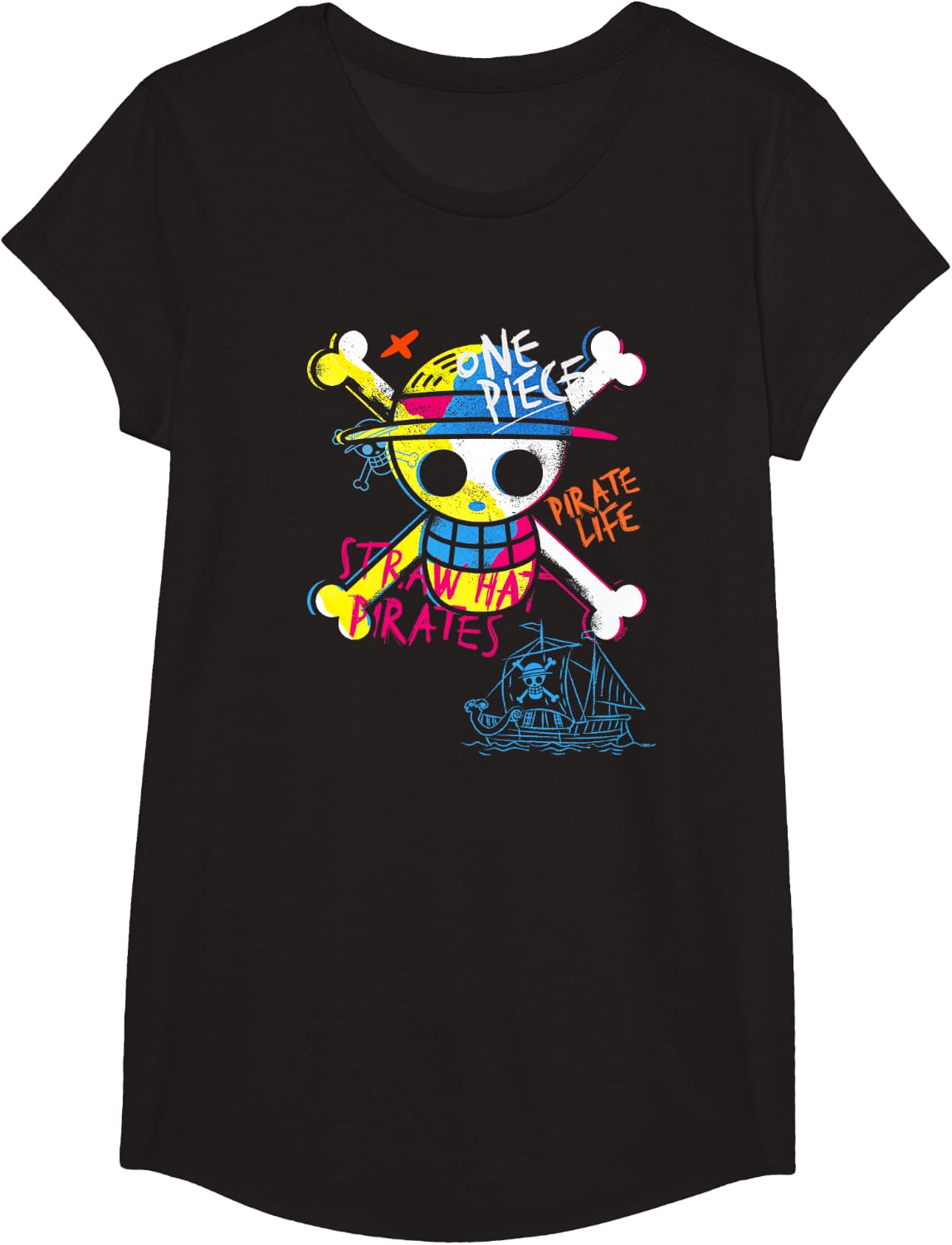 Thumbnail 6 de One Piece Jolly Roger Graffiti T-Shirt