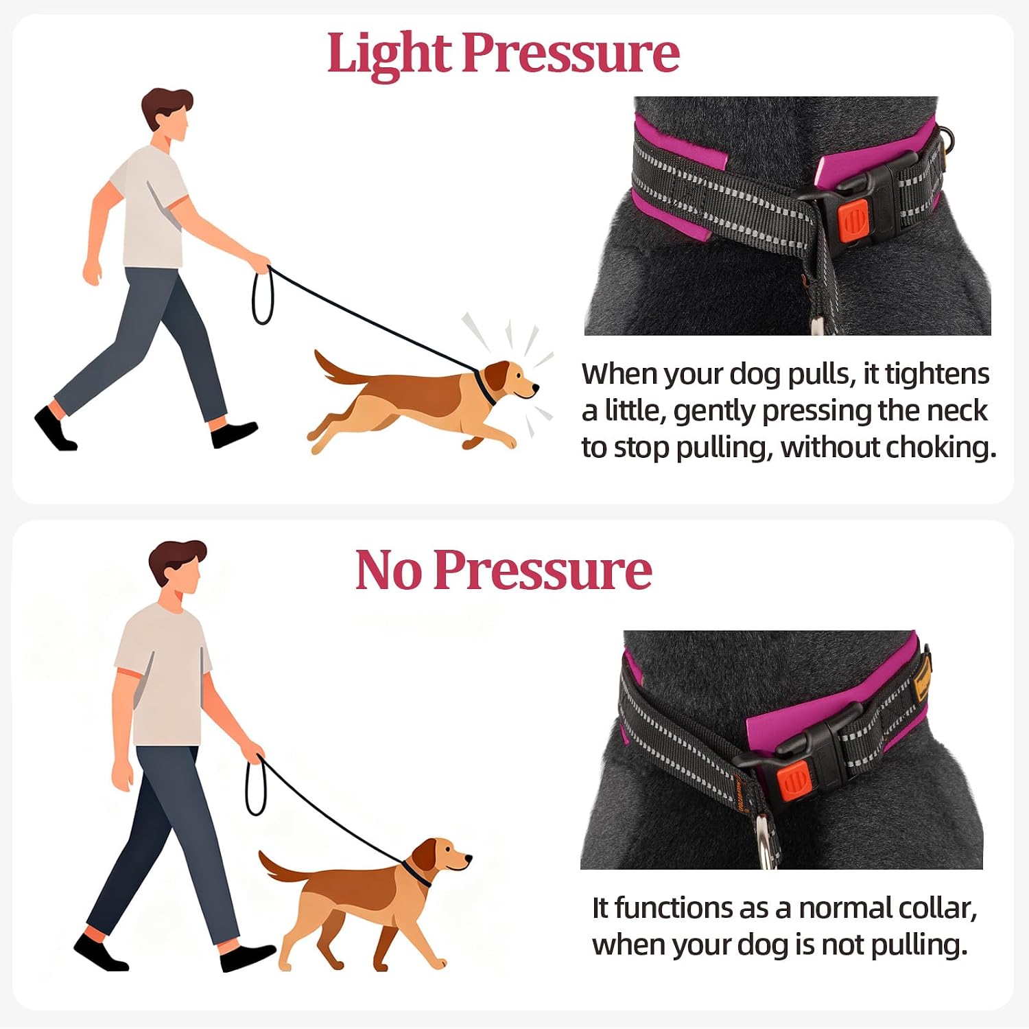 Thumbnail 1 de Mayerzon 3.8cm Wide Martingale Collar for Dogs (XL) – Reflective, No Pull, Soft Padded