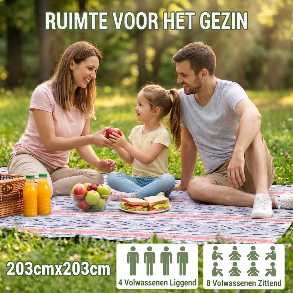 Thumbnail 6 de Wolfwise XXL-picknickdeken, waterdicht en zandbestendig met draagband