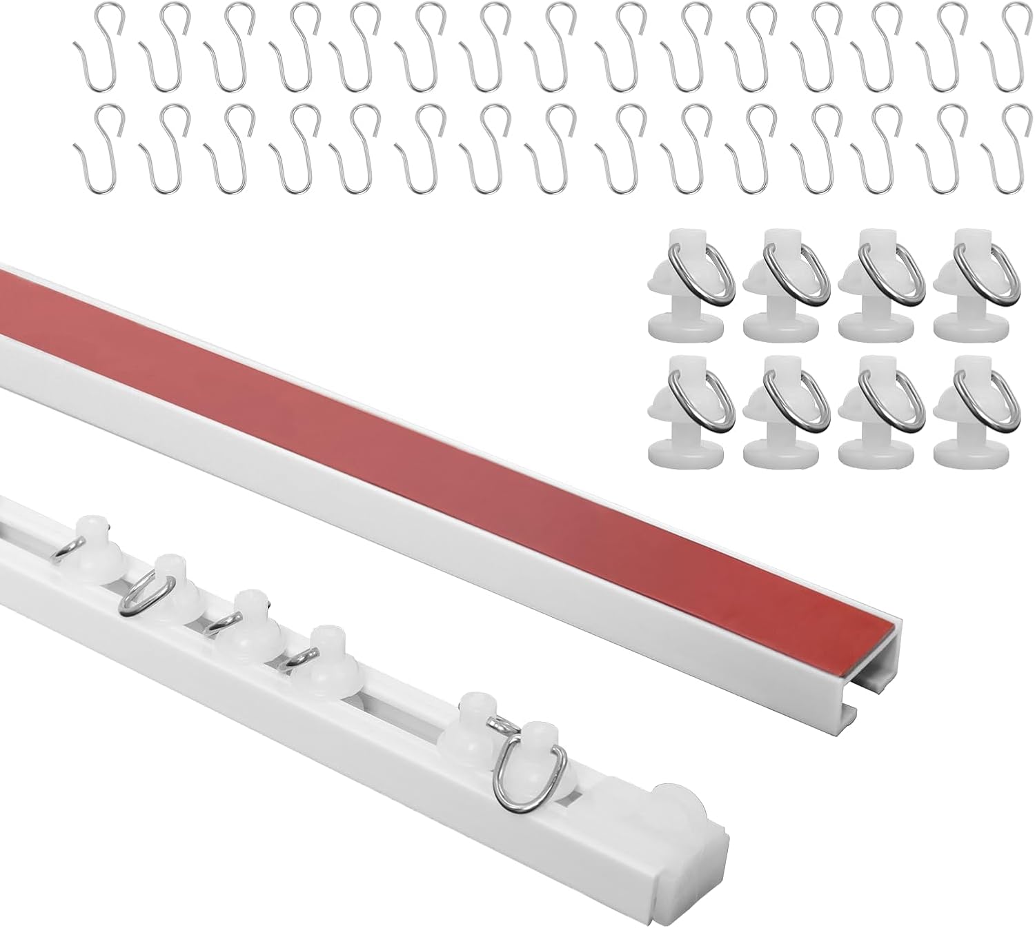 Thumbnail 6 de Poweka tringle à rideaux adhésive sans perçage (2,4 m) pour plafonds et murs