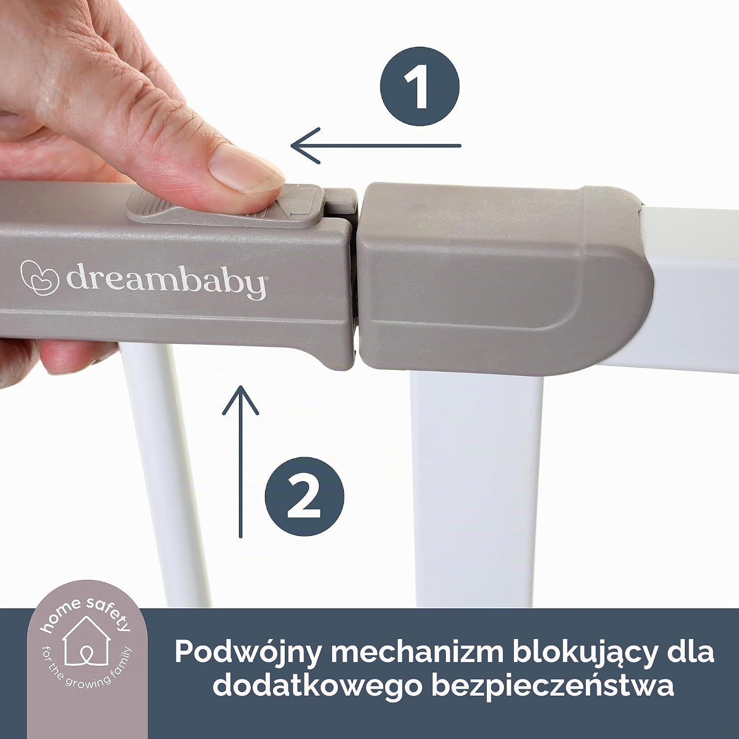 Detalle 1 de Dreambaby Ava bardzo szeroka bramka zabezpieczająca z przedłużkami 9 i 18 cm
