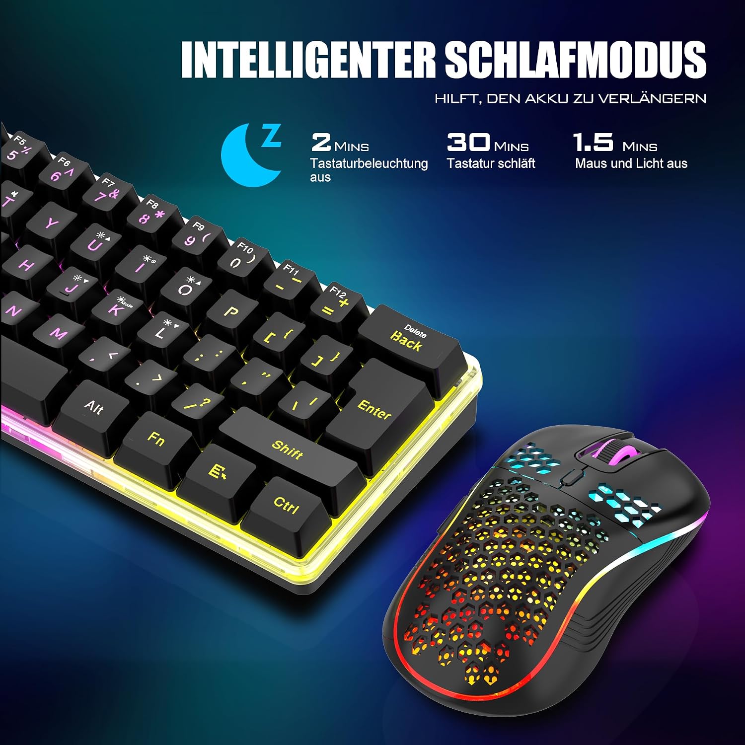 Detalle 2 de RedThunder K62 60% Kabelloses Tastatur ⌨