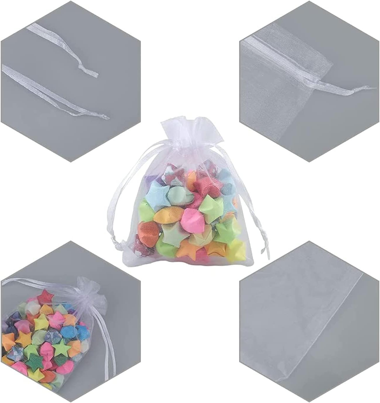 Thumbnail 5 de Carehabi 100 bolsas organza blanco 7 x 9 cm