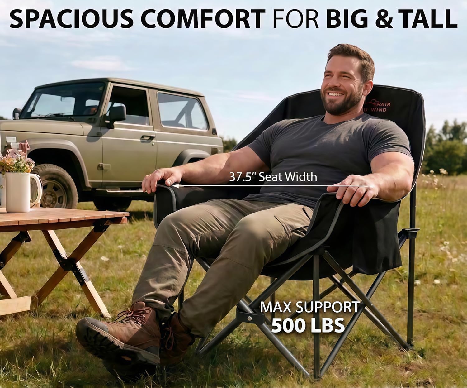 Thumbnail 3 de FAIR WIND Oversized Padded Camping Chair 450 lbs