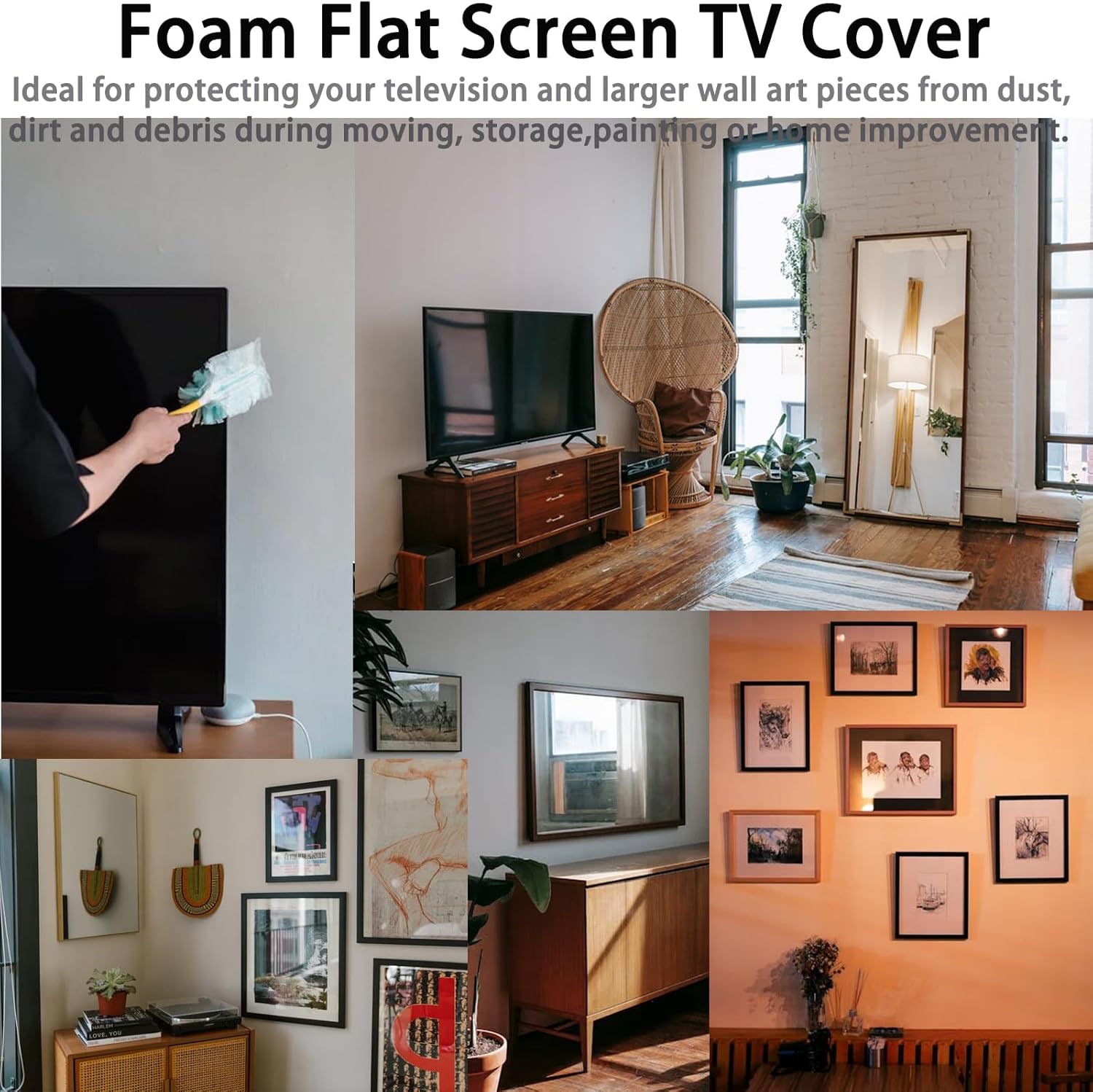 Thumbnail 3 de 2 Pack Foam Flat Screen TV Covers for 50–55 Inch Screens