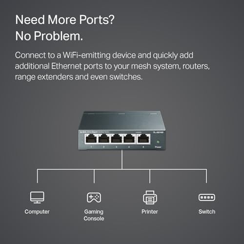 Detalle de TP-Link TL-SG105: Switch Gigabit de 5 Puertos para Escritorio o Montaje en Pared