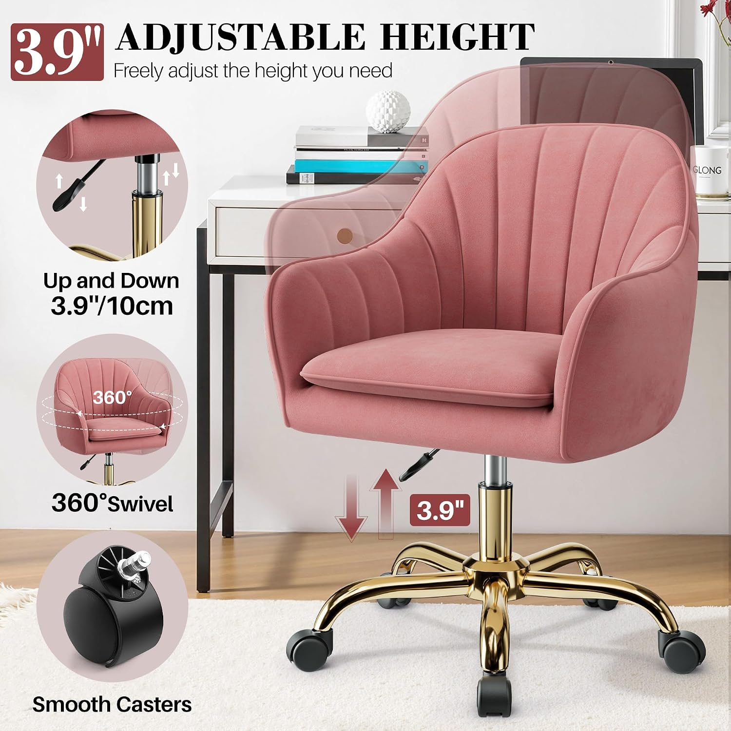 Thumbnail 5 de BestEra Vanity Chair with Wheels