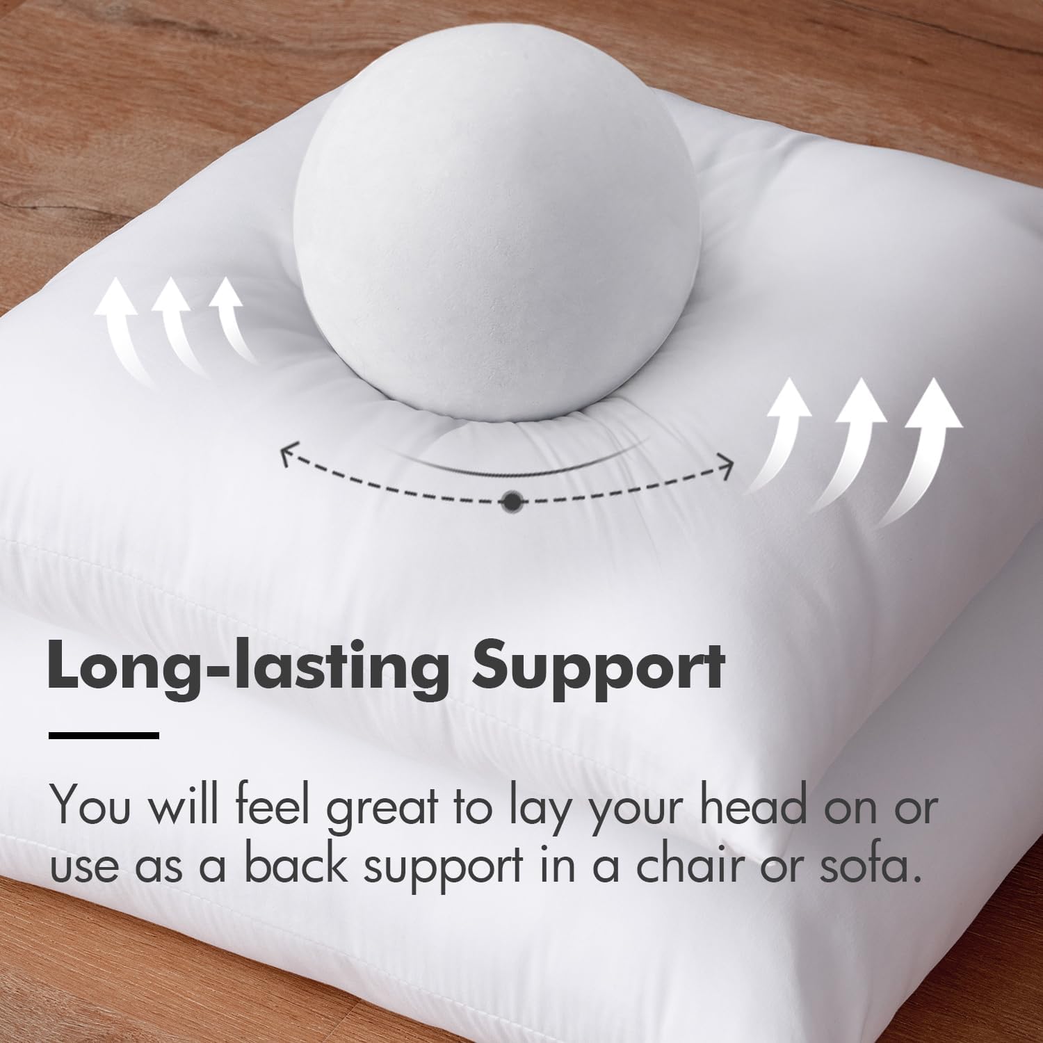 Detalle de MIULEE CAInsert_3050_1p 12 x 20-Inch Rectangular Pillow Insert