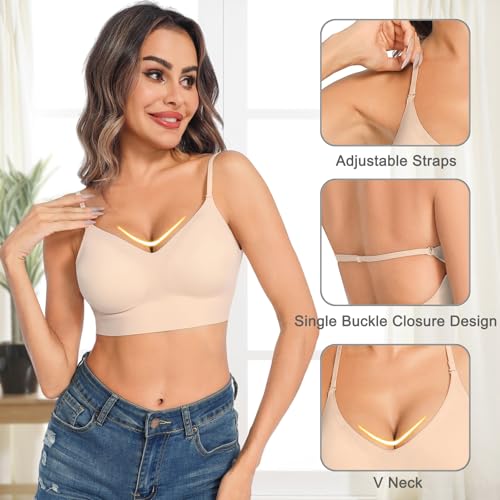 Thumbnail 1 de Crewhpo Sujetador Básico sin Aros con Tirantes Ajustables para Mujer