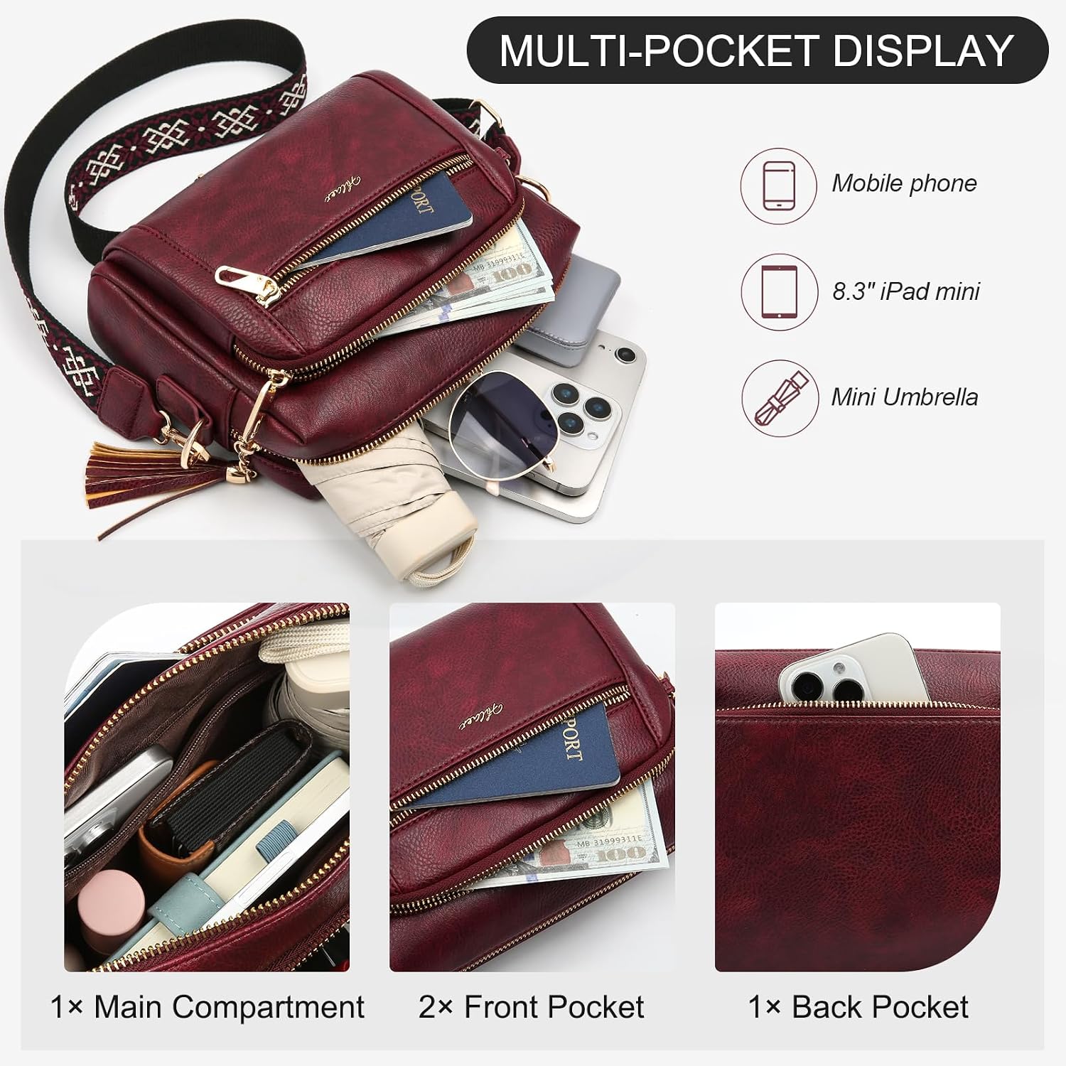 Detalle 2 de HILAEX Women's Cross Body Bag 25cm
