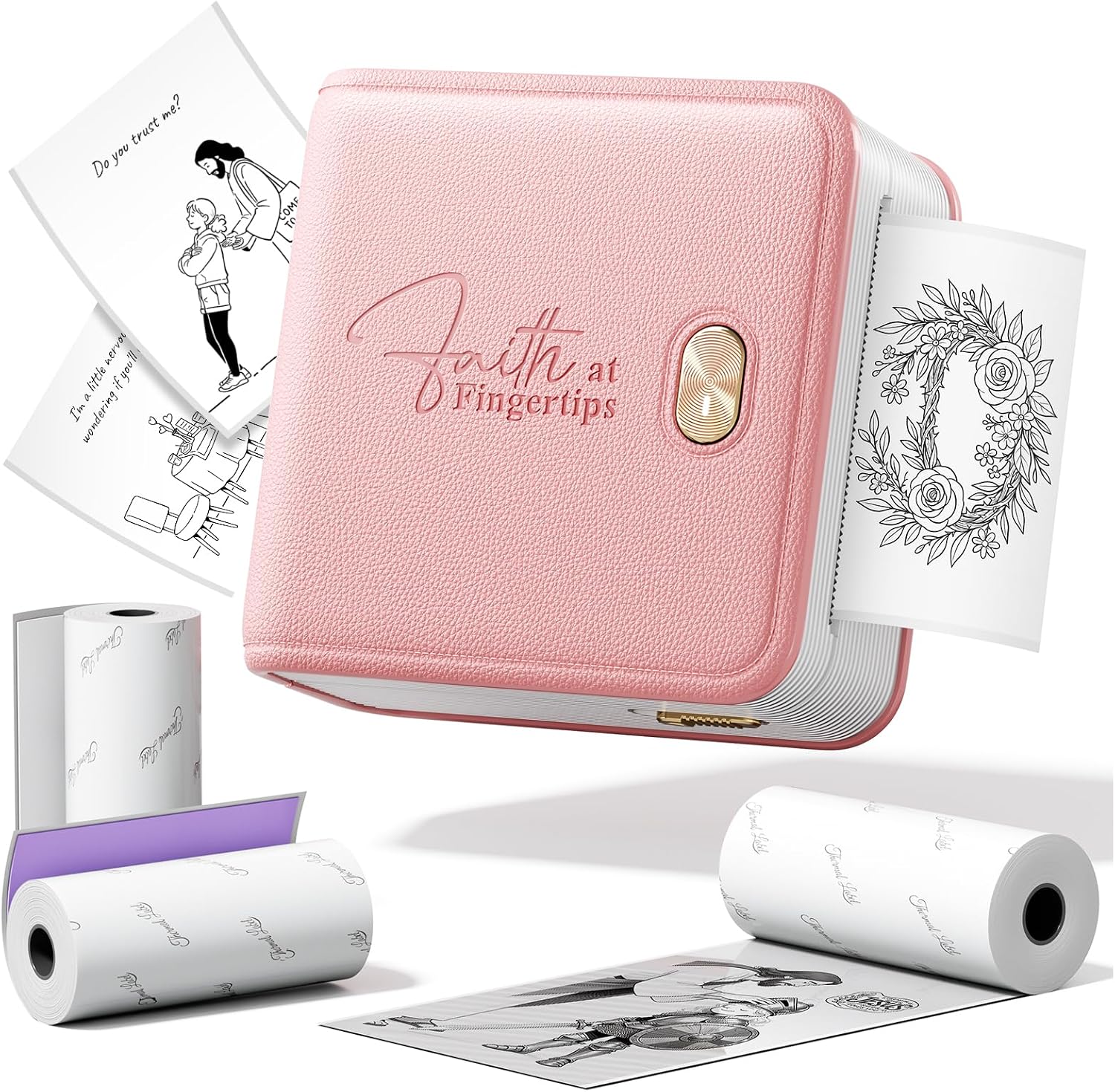 FaithTag Pink Bible Study Supplies F21 Kit for Bible journaling stickers and verse printing