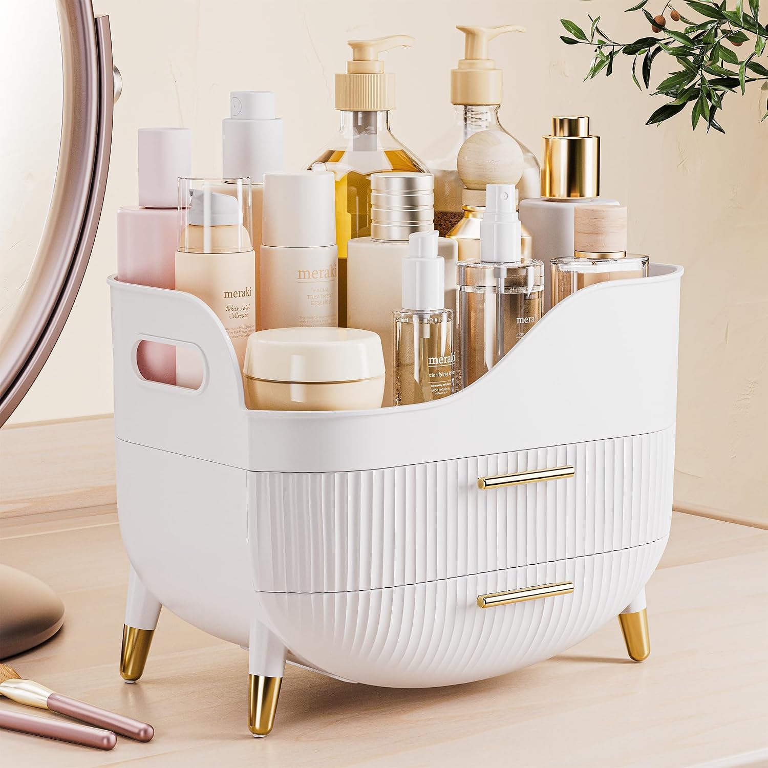 Detalle de VG VISIONGOOD Make-Up Organizer 2 Schubladen Weiß