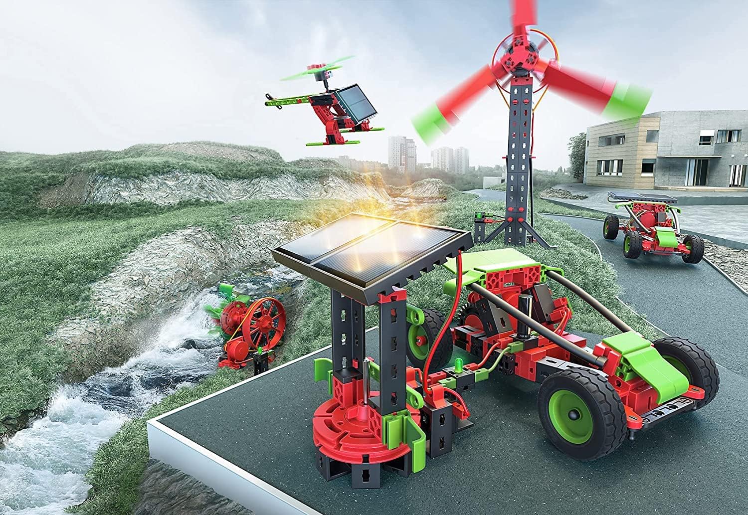 Detalle de Fischertechnik Profi Green Energy 559879: Kit educativo sull’energia rinnovabile per bambini dai 9 anni