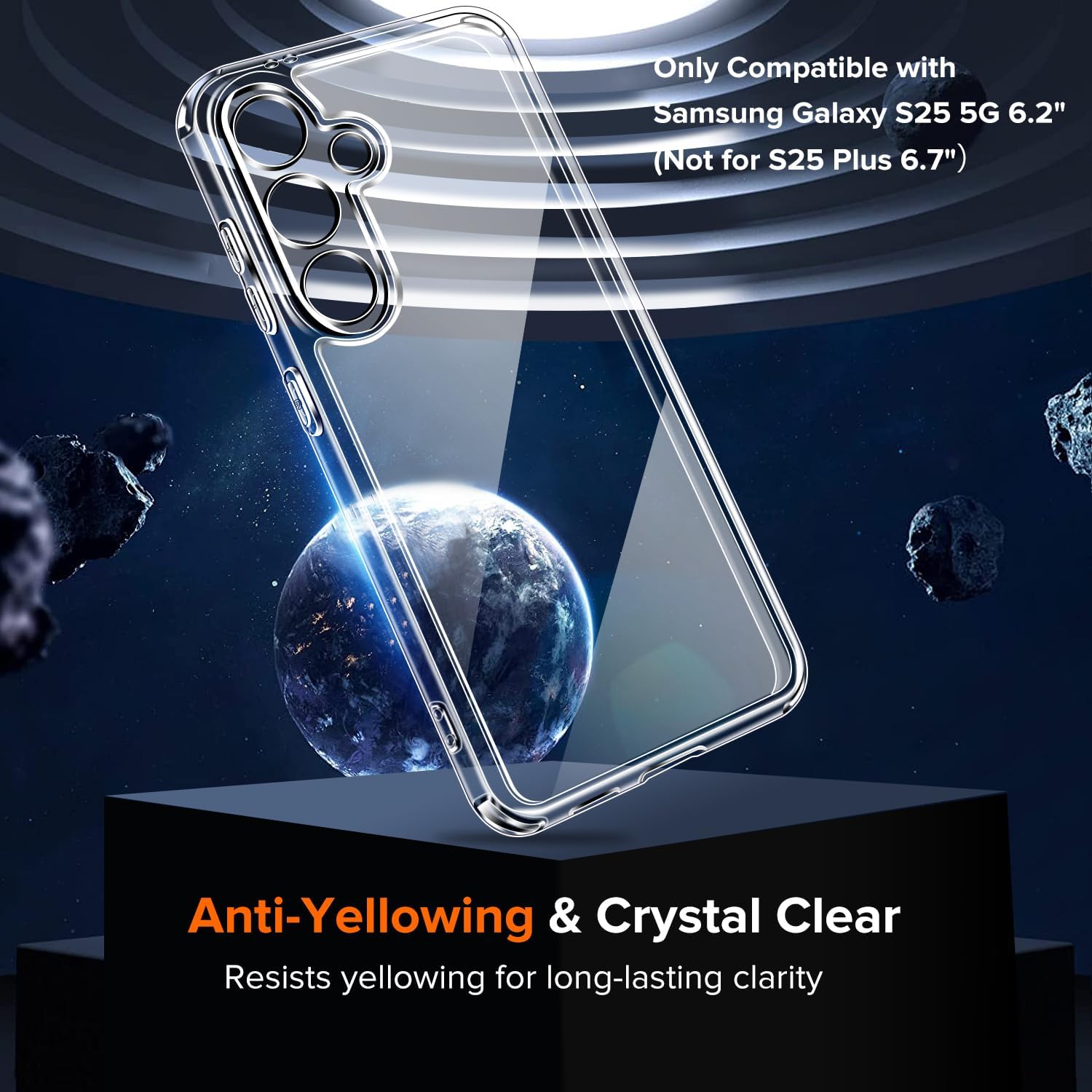 Thumbnail 2 de iVoler Anti Ingiallimento Chiaro Cover per Samsung Galaxy S25 5G con 2 Pellicole Vetro Temperato – Protezione 360°