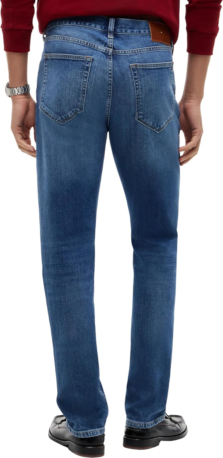 Detalle de Tommy Hilfiger Men's Slim Straight Denton Jeans in Cobalt Blue