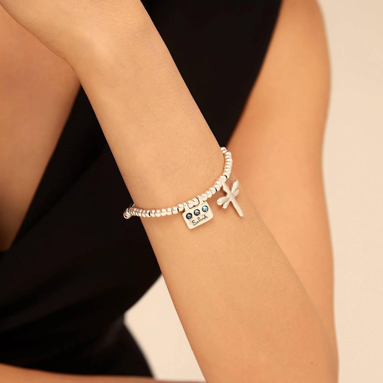 Detalle de Uno de 50 Bracelet élastique plaqué argent – message Santé