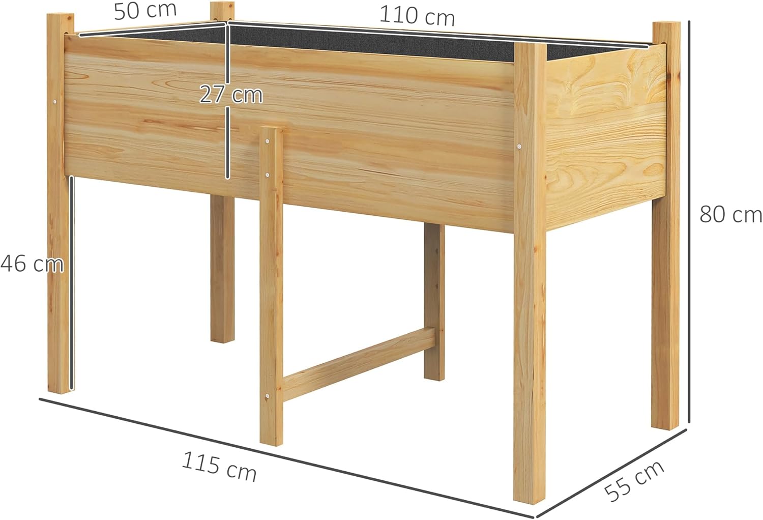 Thumbnail 6 de Outsunny Huerto Urbano Elevado 115x55x80 cm