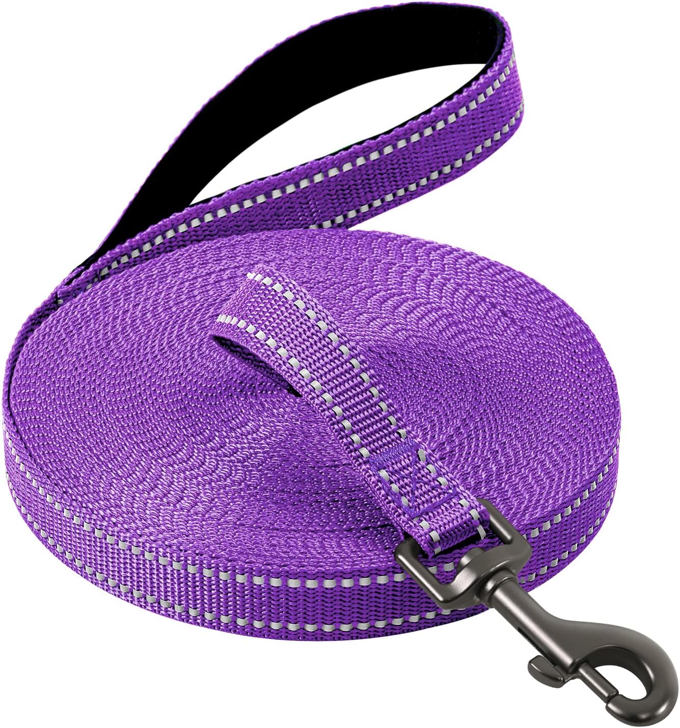 Detalle de COMSLE Long Leads for Dog Training (3m–20m) extra long nylon dog lead with rotating buckle