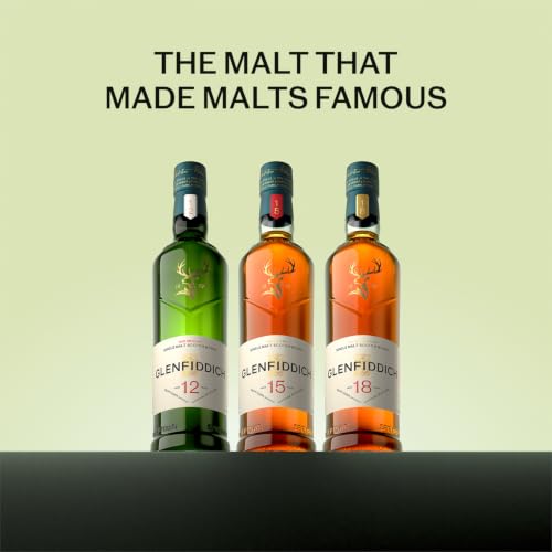 Detalle de Glenfiddich 12 Jahre Single Malt Scotch Whisky – Geschenkverpackung (Design variiert)