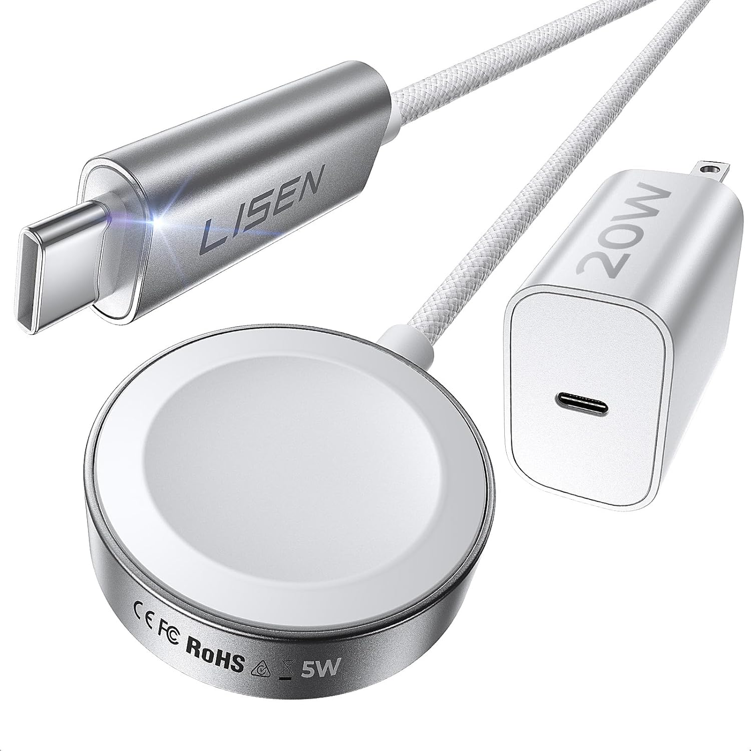 Detalle de LISEN Fast Apple Watch Charger 3.3FT