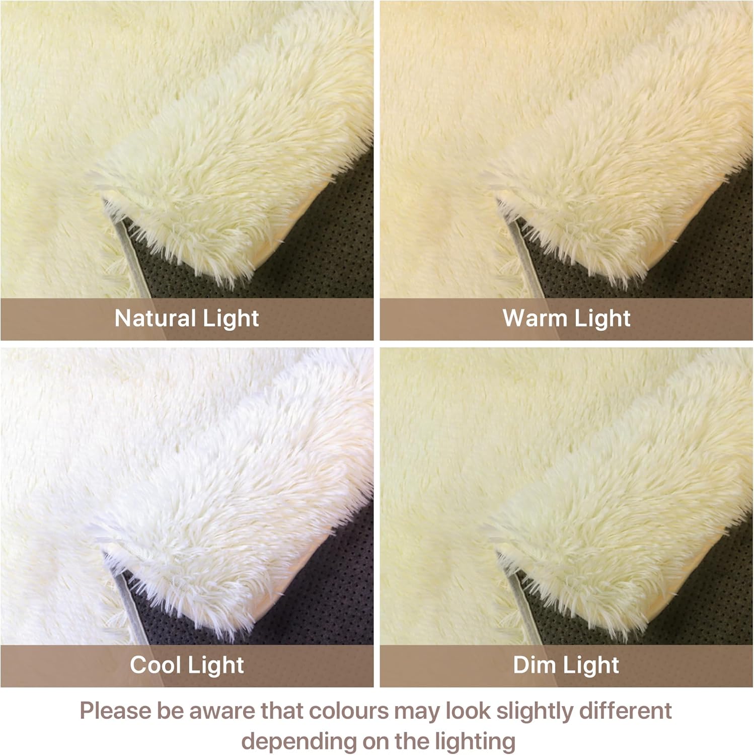 Thumbnail 4 de BEIMO Fluffy Faux Fur Bedside Rug 80x150cm Cream