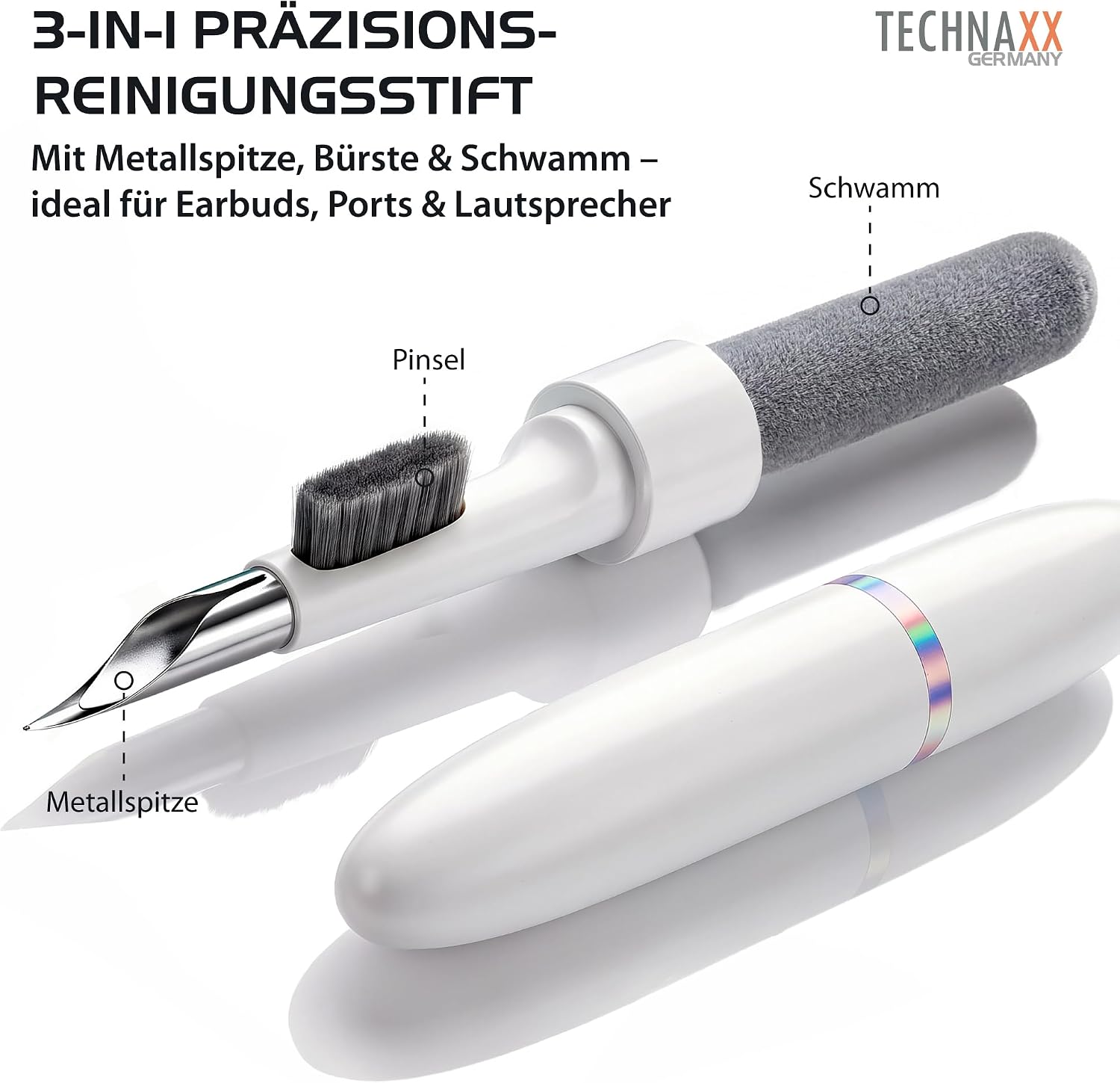 Thumbnail 1 de Technaxx 3-in-1 Reinigungsset TX-333 für In-Ear Kopfhörer & Smartphone