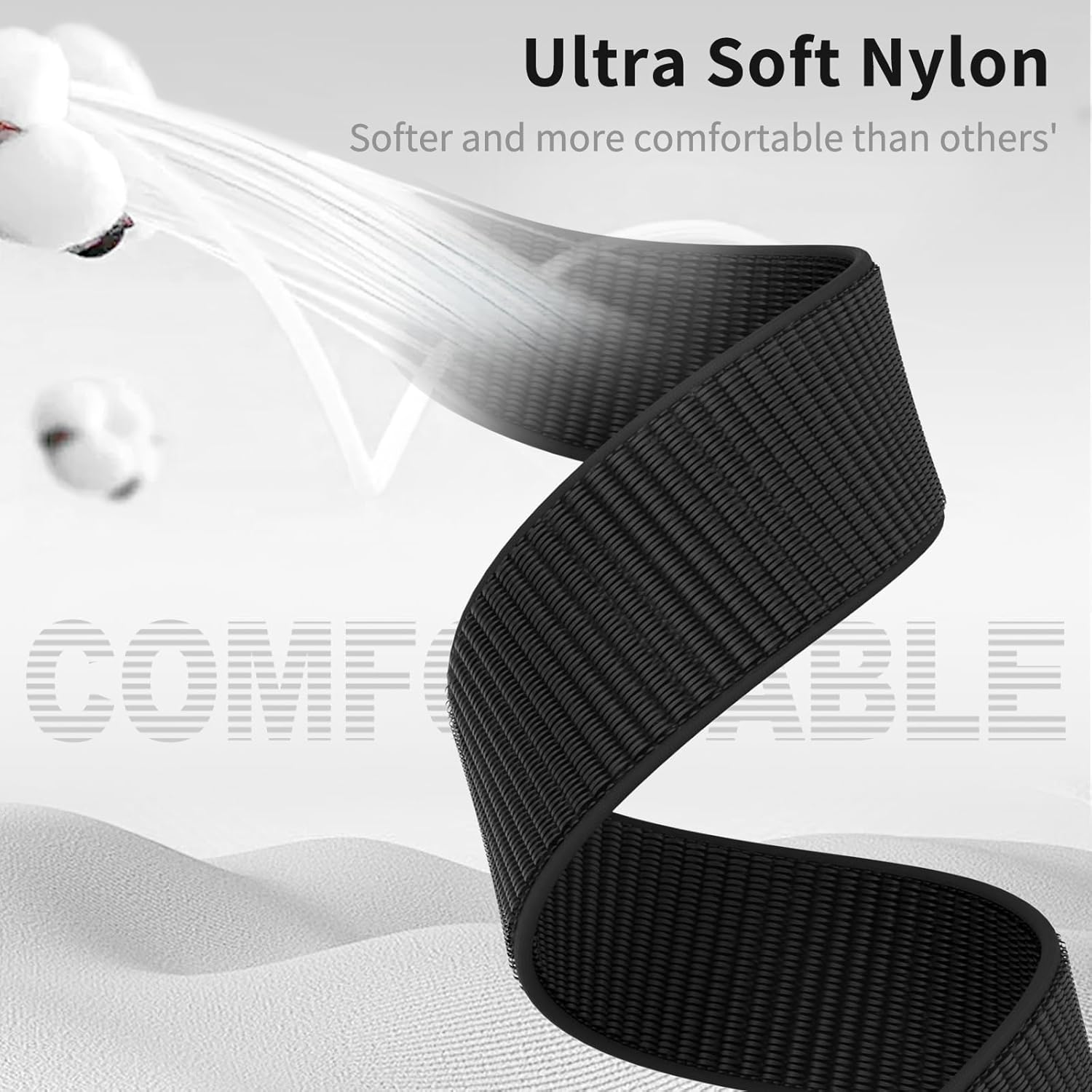 Thumbnail 3 de DigiHero Nylon Sport Loop Compatible with Apple Watch (Black) – 38mm to 49mm