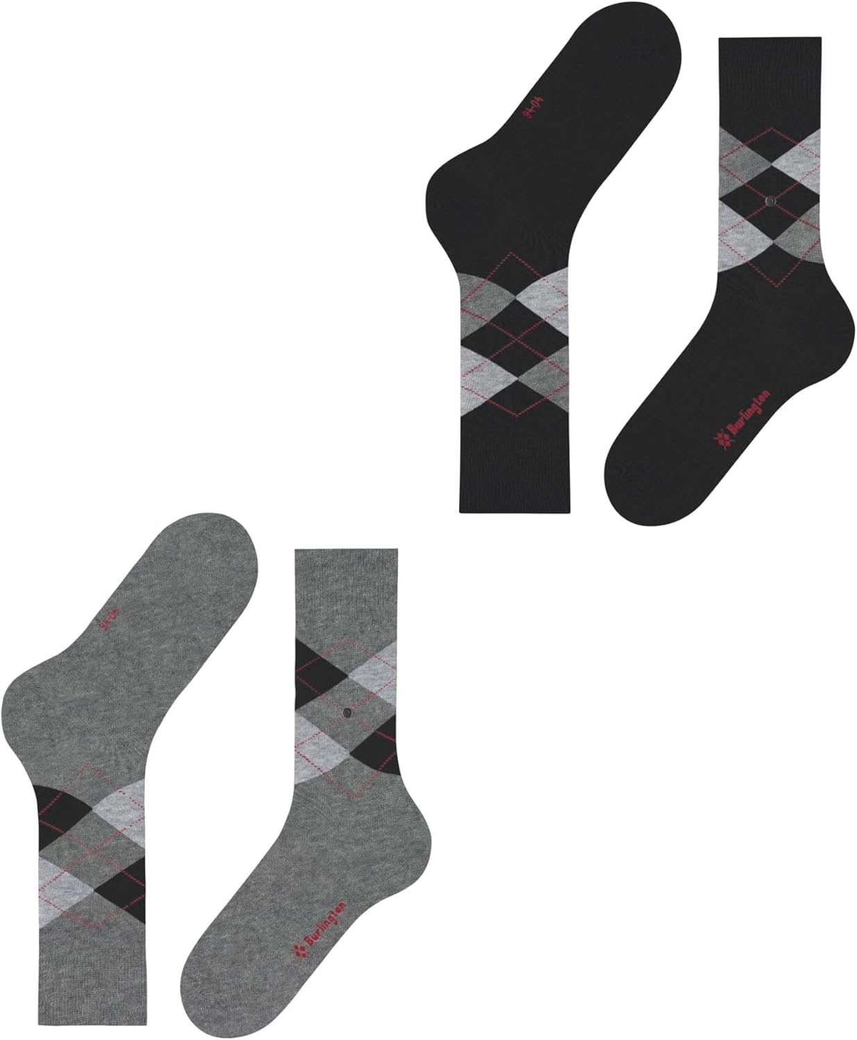 Thumbnail 4 de Burlington Hommes Everyday Argyle Chaussettes Opaque Coton – Lot de 2