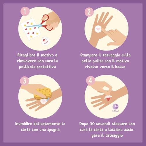 Detalle de Famifidus 120 Tatuaggi per Bambini dermatologicamente OTTIMO skin-friendly
