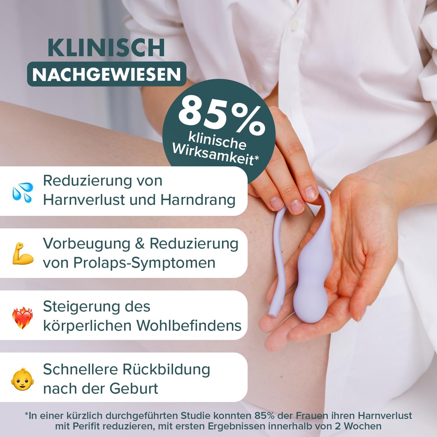 Detalle 2 de Perifit Care+ Beckenbodentrainer für Frauen mit App – elektrisches Kegel-Übungsgerät mit Biofeedback