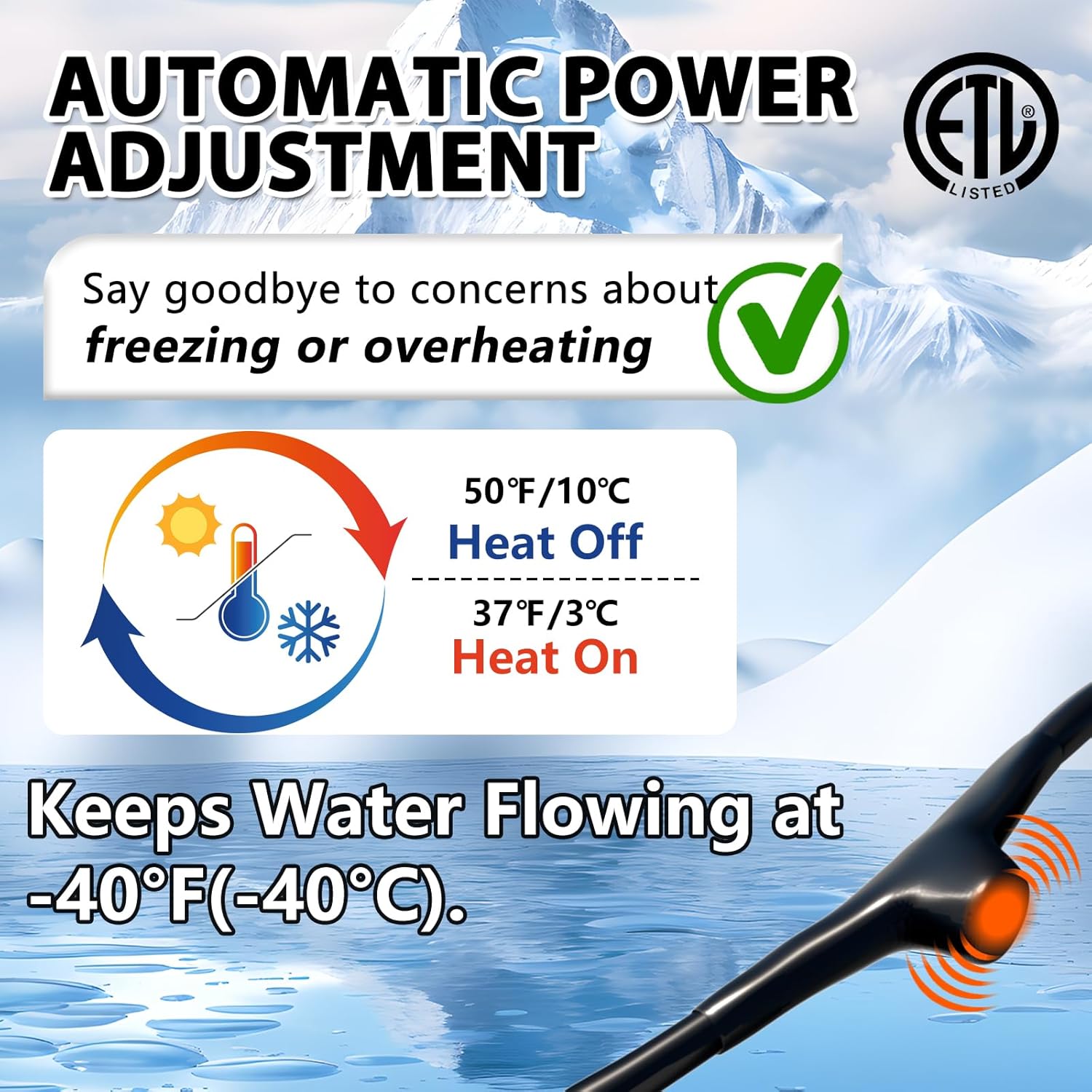Thumbnail 4 de HEATIT JHSF 120ft self-regulating pipe heat tape