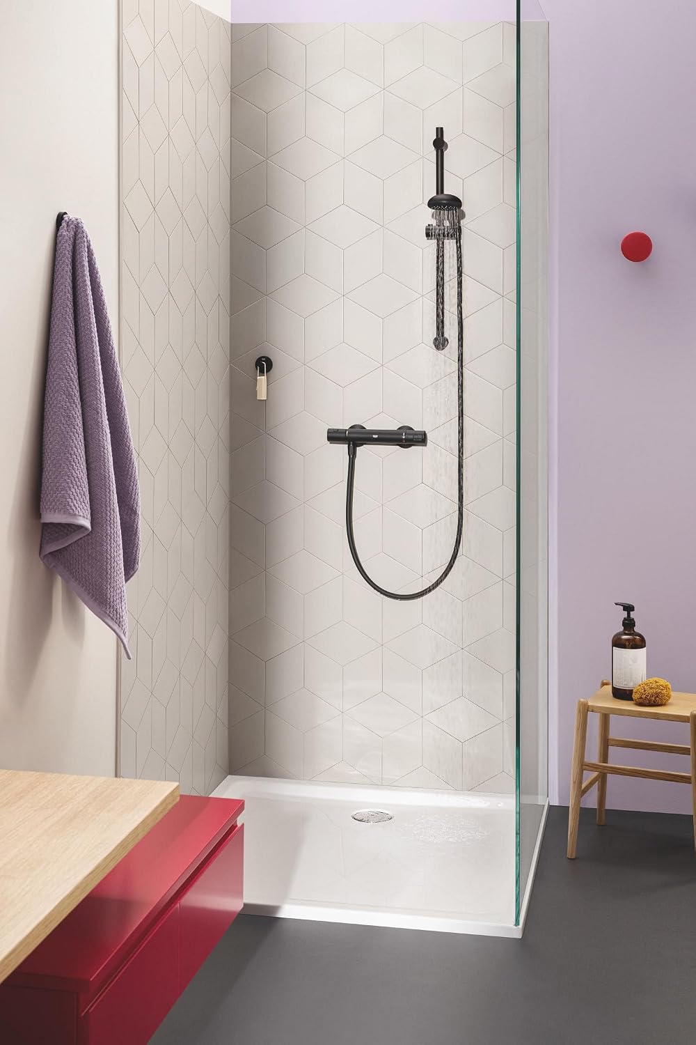 Thumbnail 2 de GROHE Start Colgador Individual Negro Mate 🚿 Compatible con QuickFix