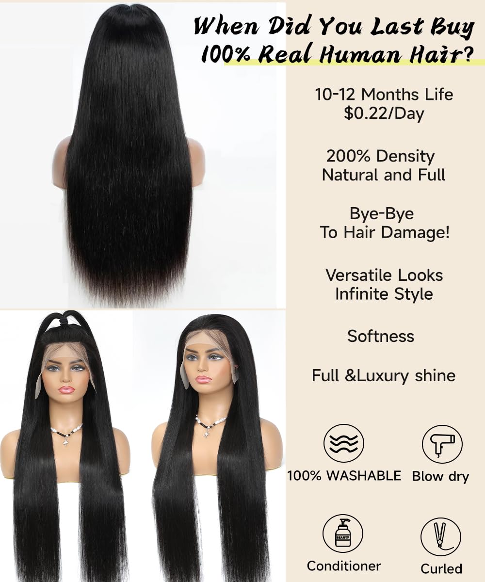 Detalle 2 de Sealusa 30 Inch 200% Density Lace Front Wig