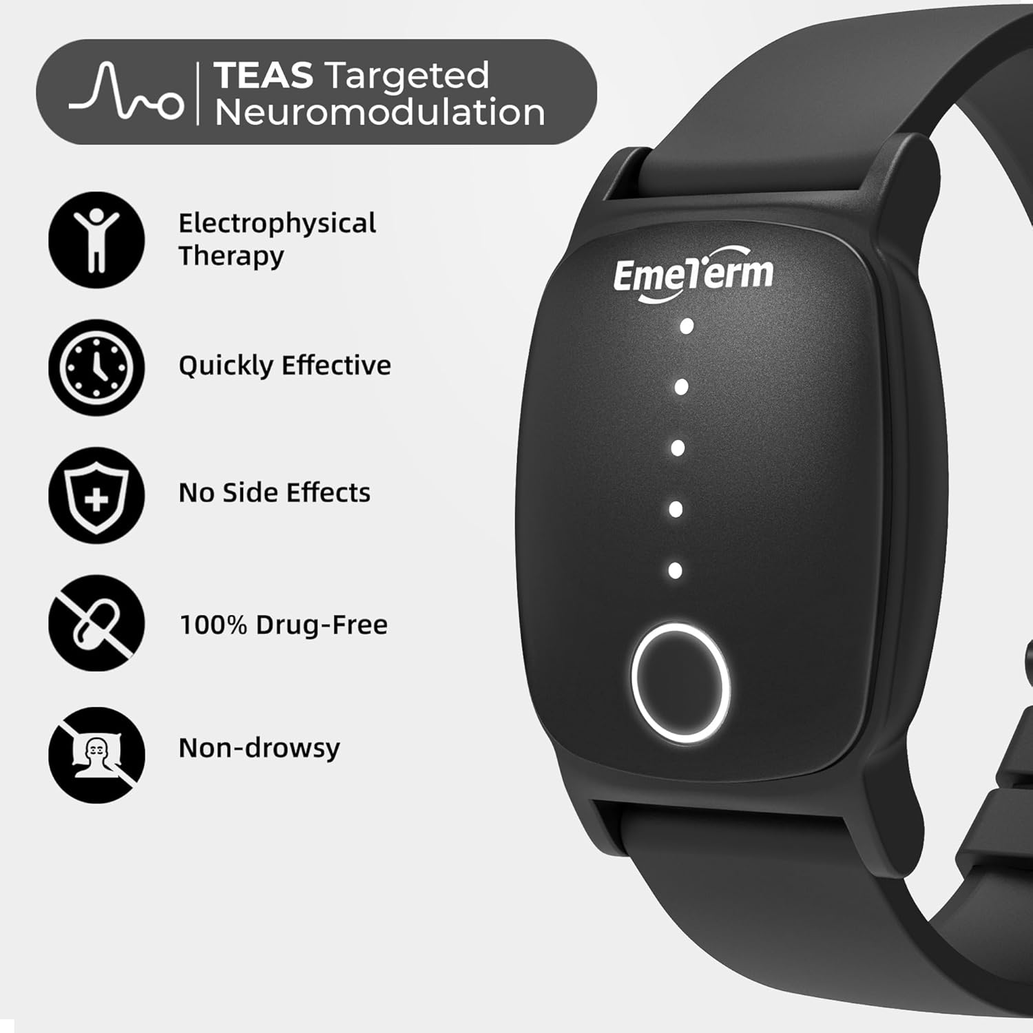 Detalle 2 de EmeTerm Explore Classic FDA-Cleared Anti-Nausea Wristband: Non-Drowsy Motion Sickness Relief