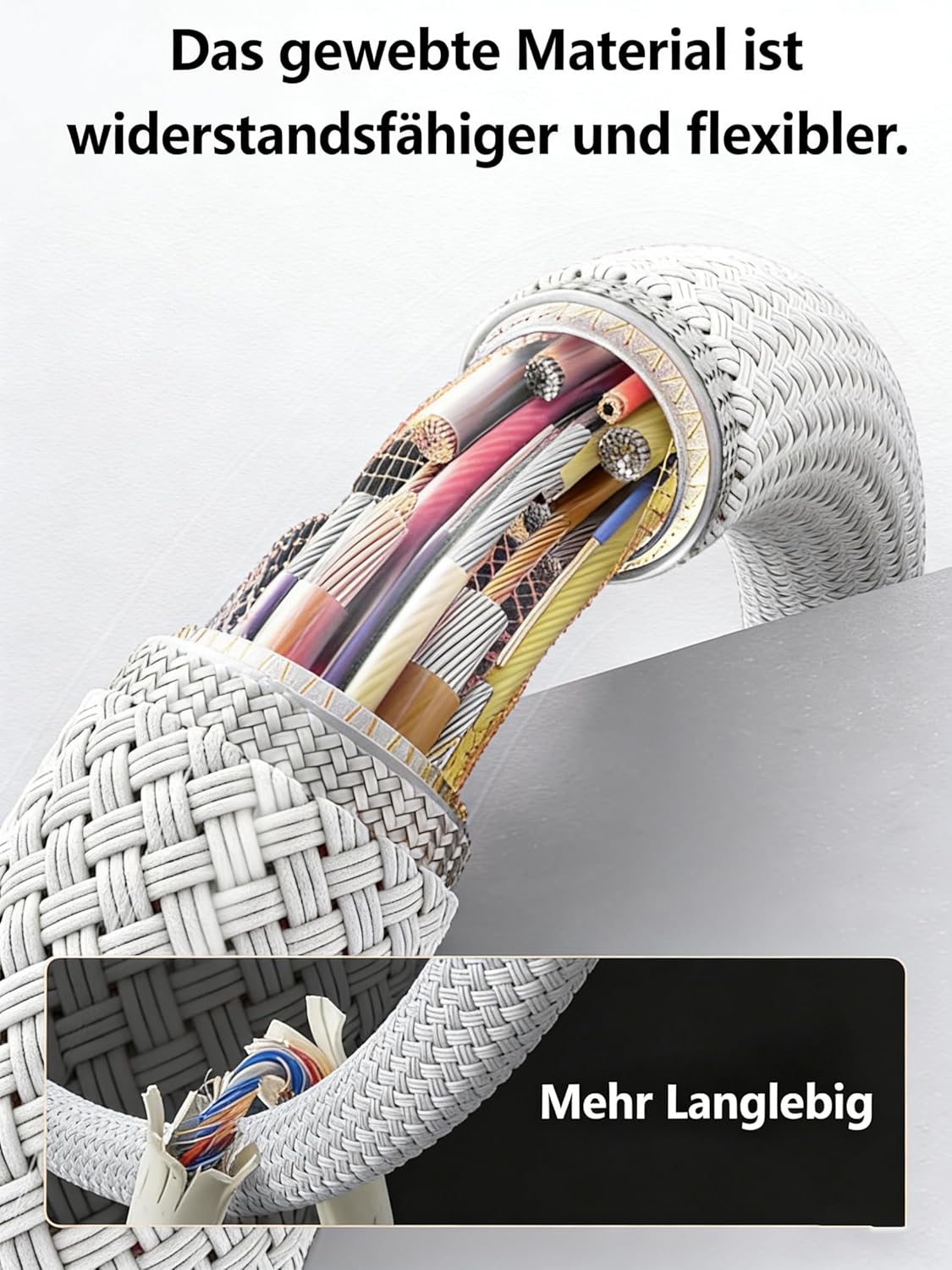 Thumbnail 4 de Bamkey 30W Chargeur rapide iPhone USB-C vers Lightning avec câble nylon tressé 2 m