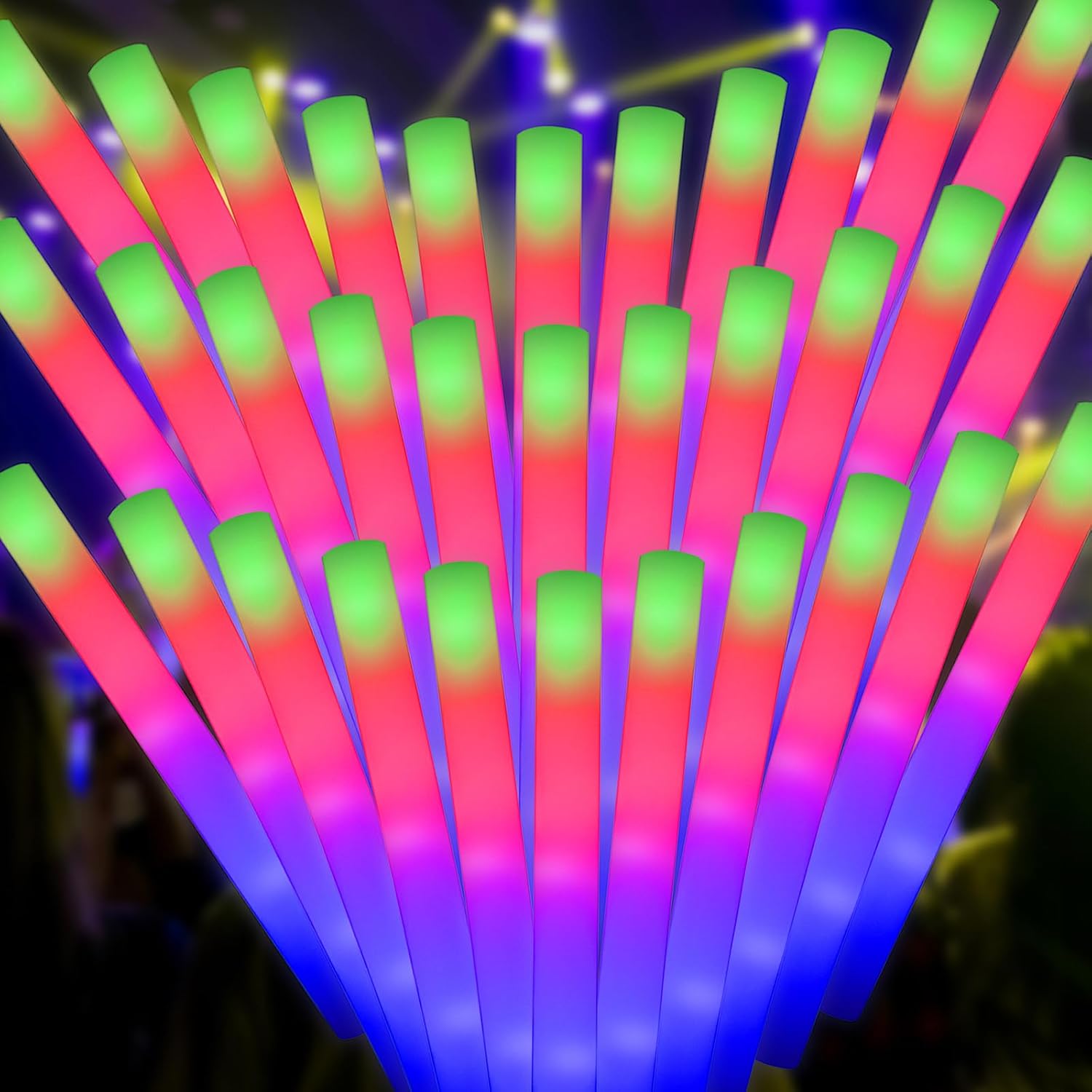 Thumbnail 6 de YQXTOOEL 20pcs Giant Glow Foam Sticks – LED light-up batons with 3 flashing modes