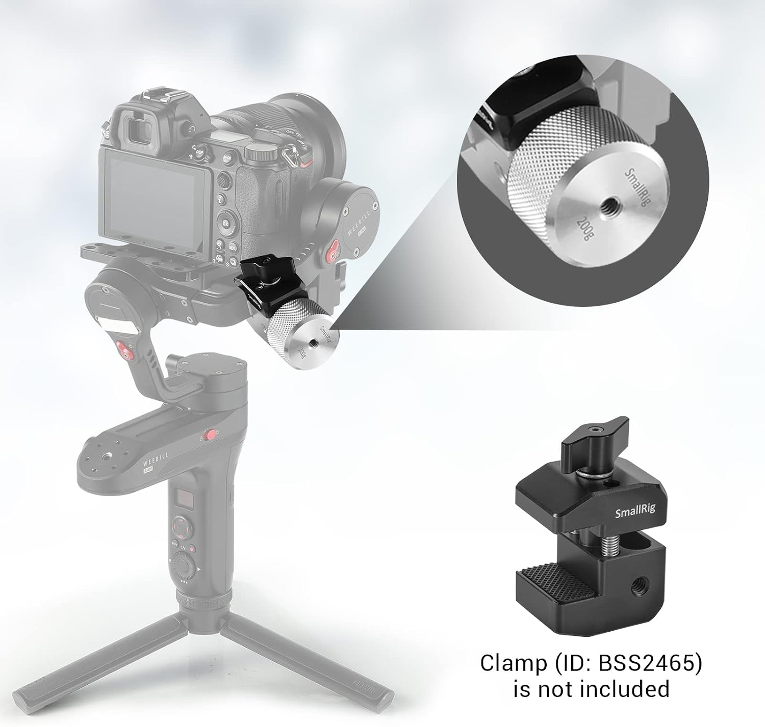 Detalle de SMALLRIG Removable Counterweight 200g for DJI Ronin Series and Zhiyun Gimbals (AAW2285)