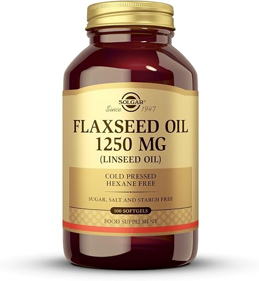 Detalle de Solgar Aceite de Linaza 1250 mg - 100 cápsulas blandas 🥑