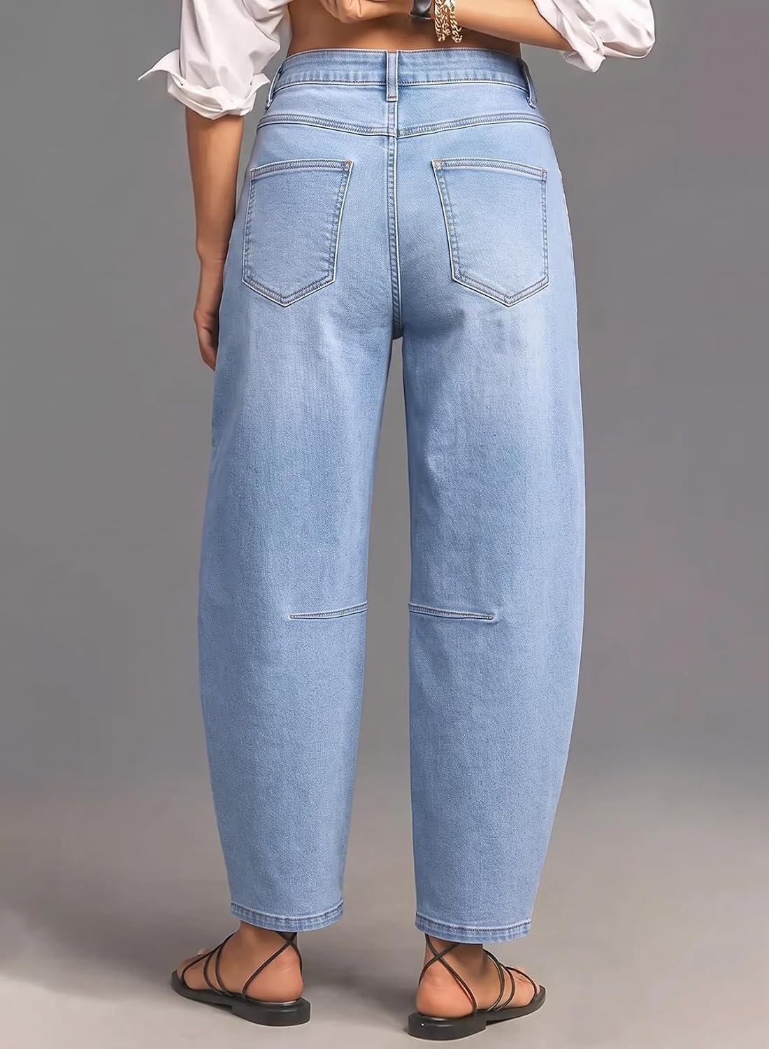 Detalle de Dokotoo Women's Barrel Jeans in Stretch Denim