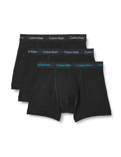 Calvin Klein Men’s 3-Pack Trunks, Cotton-Stretch, Grey, Size M