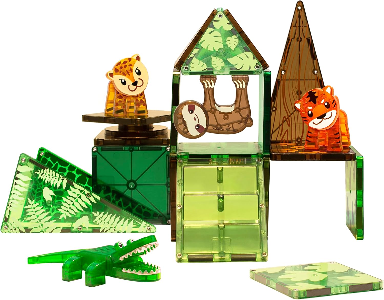 Thumbnail 6 de MAGNA-TILES Jungle Animals 25-Piece Magnetic Set