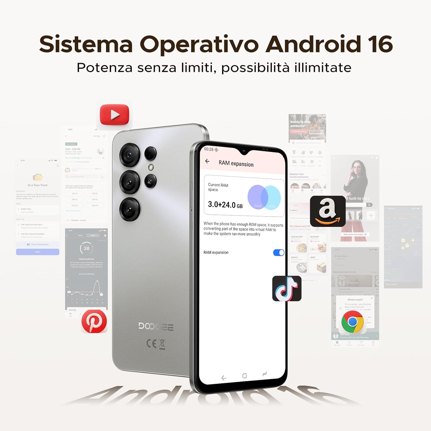 Thumbnail 3 de DOOGEE Note 56X smartphone 24GB + 64GB, 6150 mAh