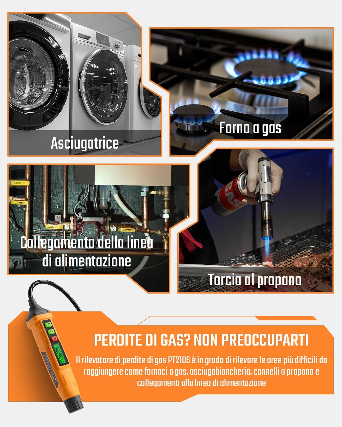 Thumbnail 5 de Toptes PT210S Rilevatore gas portatile 10 cm